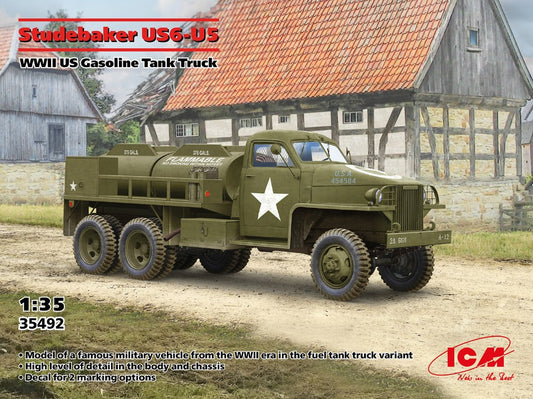 Icm - STUDEBAKER US6-U5 WWII US GASOLINE TANK TRUCK KIT 1:35 - Cod. ICM35492