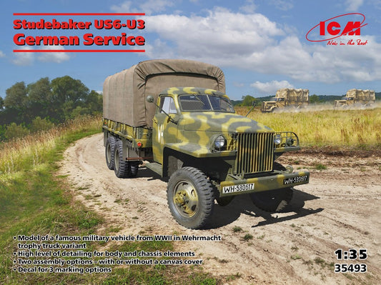 Icm - STUDEBAKER US6-U3 IN GERMAN SERVICE KIT 1:35 - Cod. ICM35493