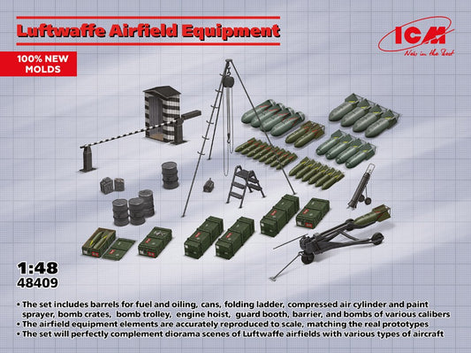 Icm - LW AIRFIELD EQUIPMENT KIT 1:48 - Cod. ICM48409