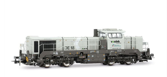 Rivarossi - FS MERCITALIA S T DIESEL LOCOMOTIVE VOSSLOH DE 18 GREY LIVERY EP.VI 1:87 - Cod. HR2969