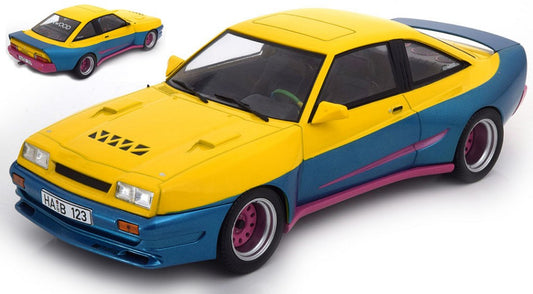 Modelcargroup - OPEL MANTA B MATTING YELLOW/BLUE 1:18 - Cod. MCG18095