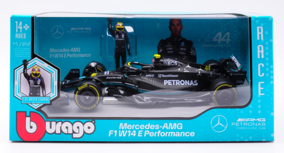 Burago - MERCEDES FW14 LEWIS HAMILTON 2023 1:24 - Cod. BU28037H
