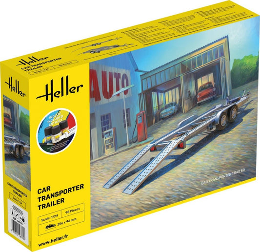 Heller - TRAILER CAR TRANSPORTER KIT 1:24 - Cod. HL56774