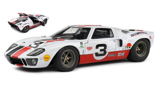 Solido - FORD GT40 MKI N.3 ERIC DEAN DESIGN 2015 WHITE/RED 1:18 - Cod. SL1803010