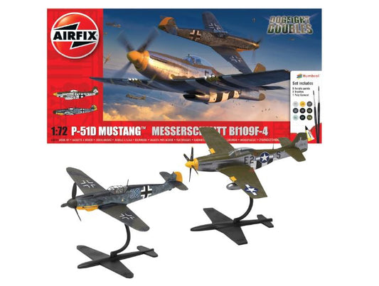 Airfix - P-51D MUSTANG vs Bf109F-4 DOGFIGHT DOUBLE KIT 1:72 - Cod. A50193