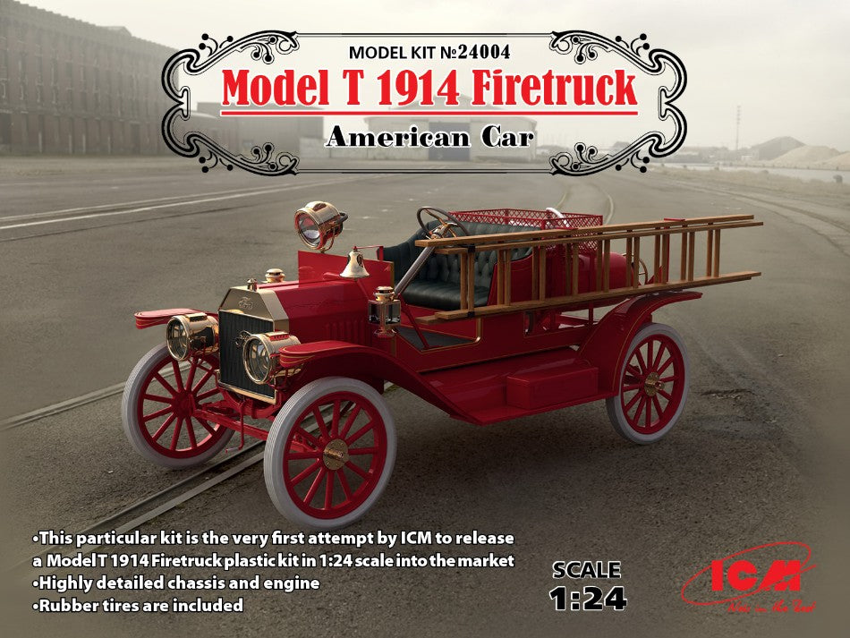 Icm - MODEL T 1914 FIRETRUCK AMERICAN CAR KIT 1:24 - Cod. ICM24004