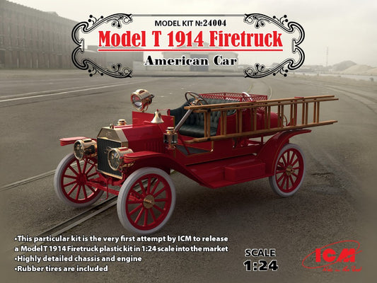 Icm - MODEL T 1914 FIRETRUCK AMERICAN CAR KIT 1:24 - Cod. ICM24004