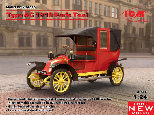 Icm - TYPE AG 1910 PARIS TAXI KIT 1:24 - Cod. ICM24030