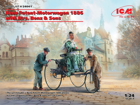 Icm - BENZ PATENT MOTORWAGEN 1886 W/Mrs.Benz & Sons KIT 1:24 - Cod. ICM24041