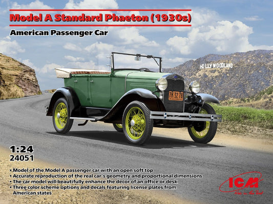 Icm - MODEL A STANDARD PHAETON 1930s AMERICAN PASSENGER CAR KIT 1:24 - Cod. ICM24051