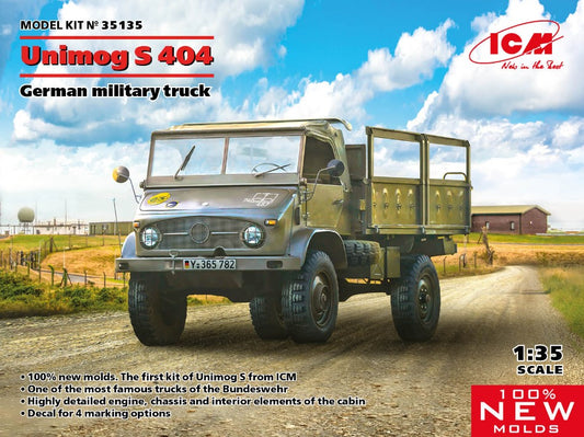 Icm - UNIMOG S 404 GERMAN MILITARY TRUCK KIT 1:35 - Cod. ICM35135
