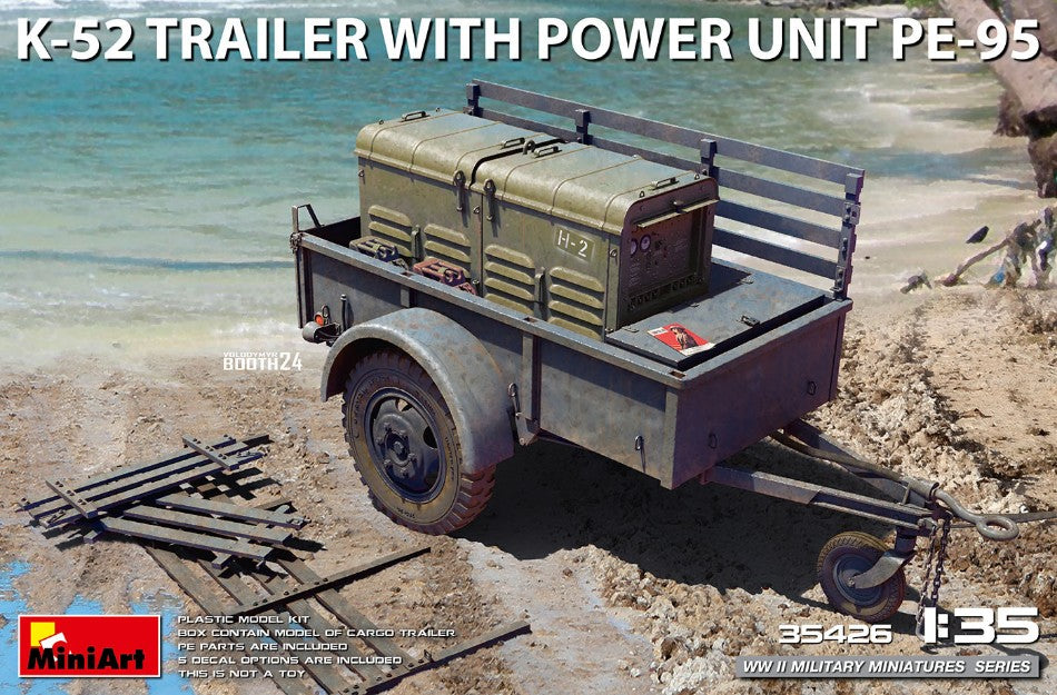 Miniart - K-52 TRAILER W/POWER UNIT PE-95 KIT 1:35 - Cod. MIN35426