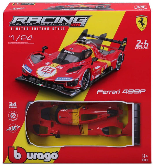 Burago - FERRARI 499P N.51 1st 24 H LM 2023 CALADO-GIOVINAZZI-P.GUIDI KIT 1:24 - Cod. BU26583
