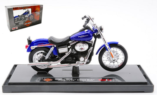 Maisto - HARLEY DAVIDSON DYNA STREET BOB 2006 BLUE 1:18 - Cod. MI23103