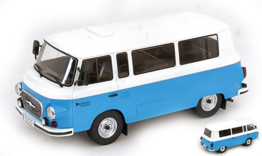 Modelcargroup - BARKAS B 1000 MINI BUS 1956 BLUE/WHITE 1:18 - Cod. MCG18007
