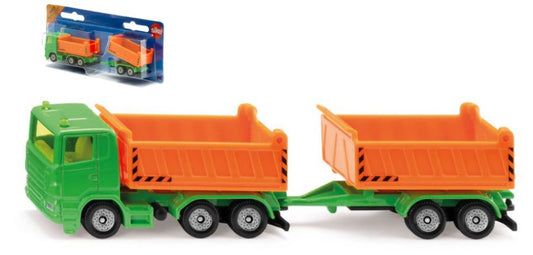 Siku - CAMION C/CASSONE RIBALTABILE + RIMORCHIO cm 15 - Cod. SK1685