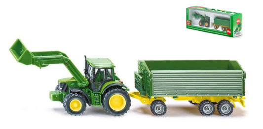 Siku - TRATTORE JOHN DEERE C/RIMORCHIO 1:87 - Cod. SK1843