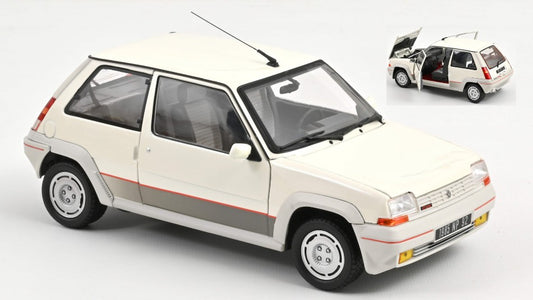 Norev - RENAULT SUPERCINQ GT TURBO PH I 1985 PEARL WHITE 1:18 REPROD.2024 - Cod. NV185200R