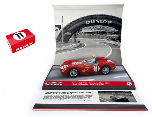 Brumm - FERRARI 250 TR60 N.11 1st 24 H LE MANS 1960 GENDEBIEN-FRERE 1:43 LIM.200 - Cod. BMS2426