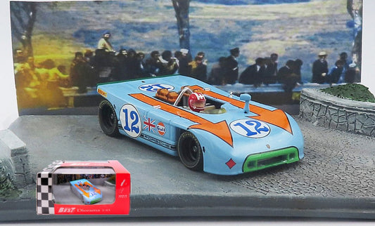 Best Model - PORSCHE 908/03 TARGA FLORIO 1970 JOSEPH SIFFERT DIORAMA W/DRIVER 1:43 - Cod. BT9865D