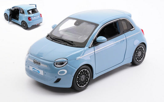 Burago - FIAT 500e 2023 LIGHT BLUE 1:24 - Cod. BU21110B
