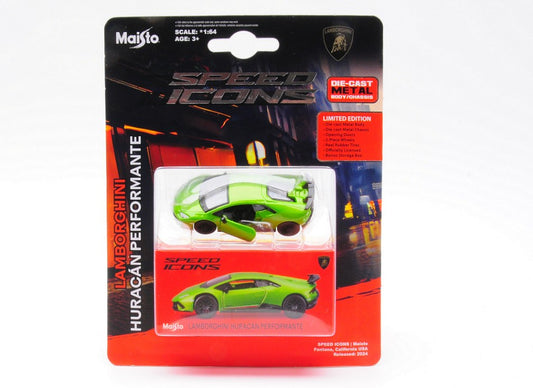 Maisto - SPEED ICONS LAMBORGHINI HURACAN PERFORMANTE GREEN 1:64 - Cod. MI15705G