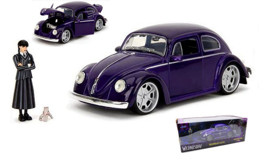 Jada Toys - VW BEETLE "WEDNESDAY" WITH FIGURE 1:24 - Cod. JADA253255076