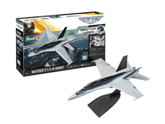 Revell - MAVERICK'S F/A-18 HORNET "TOP GUN" MODEL SET KIT 1:72 - Cod. RV64965