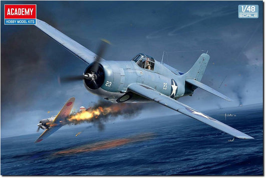 Academy - USN F4F-4 WILDCAT "BATTLE OF MIDWAY" KIT 1:48 - Cod. ACD12355