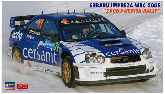 Hasegawa - SUBARU IMPREZA WRC 2005, 2006 SWEDEN RALLY KIT 1:24 - Cod. HA20707