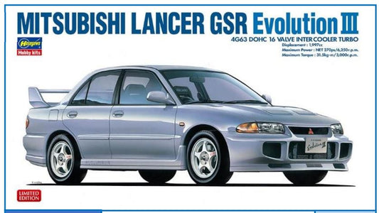 Hasegawa - MITSUBISHI LANCER GSR EVO III KIT 1:24 - Cod. HA20708