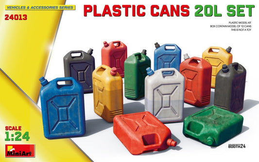 Miniart - TANICHE PLASTIC CANS 20L SET KIT 1:24 - Cod. MIN24013