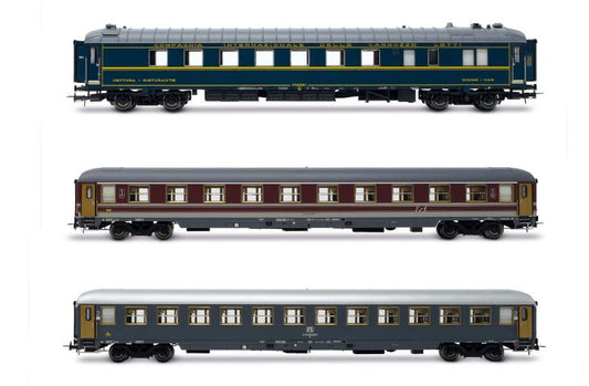 Rivarossi - FS 3 CARROZZE RISTORANTE,1a CLASSE, 2a CLASSE ALPEN-EXPRESS EP.IVb 1:87 - Cod. HR4361