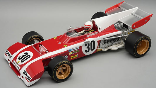 Tecnomodel - FERRARI 312 B2 PROVA BELGIUM GP 1972 C.REGAZZONI C/VETRINA E PILOTA 1:18 - Cod. TMD18321A