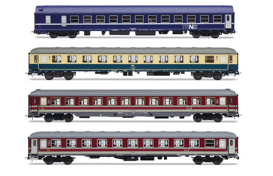 Rivarossi - FS DBNS 4-UNIT PACK 1 CARROZZE ITALIA-OLANDA EP.V 1:87 - Cod. HR4374