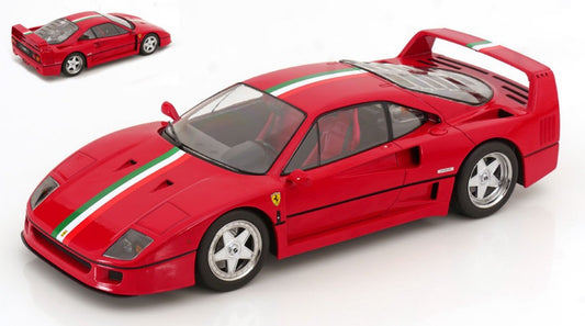 Kk Scale - FERRARI F40 ITALIA DESIGN RED/WHITE/GREEN 1:18 - Cod. KKDC180696