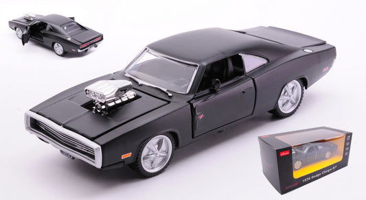 Rastar - DODGE CHARGER R/T 1970 ENGINE VERSION BLACK 1:36 - Cod. RAT64430