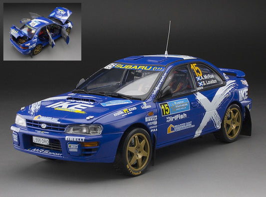 Sunstar - SUBARU IMPREZA N.15 MYTHICAL CARS RALLY 2023 A.MC RAE-S.LONDON 1:18 - Cod. SS5529