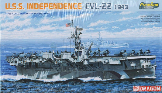 Dragon - U.S.S. INDEPENDENCE CVL-22 1943 KIT 1:700 - Cod. D7054