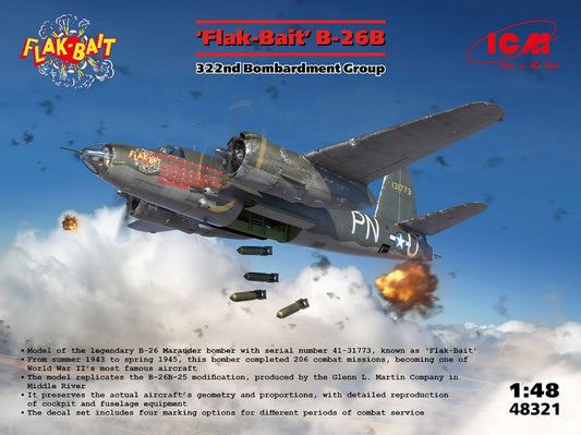 Icm - B-26B MARAUDER FLAK BAIT.322nd KIT 1:48 - Cod. ICM48321