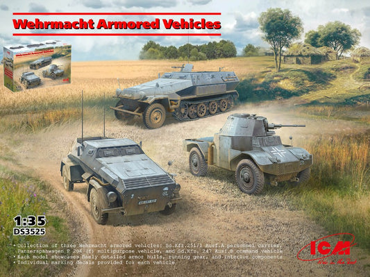 Icm - WERMACHT ARMORED VEHICLES KIT 1:35 - Cod. ICMDS3525