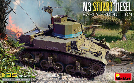 Miniart - M3 STUART DIESEL EARLY PROD.KIT 1:35 - Cod. MIN35417