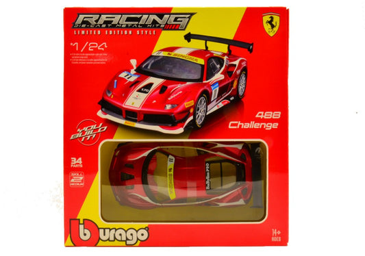 Burago - FERRARI 488 CHALLENGE N.11 FORMULA RACING 2017 KIT 1:24 - Cod. BU26582