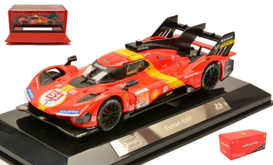 Burago - FERRARI 499P N.51 WINNER LE MANS 2023 PIER GUIDI/CALADO/GIOVINAZZI 1:43 - Cod. BU36312