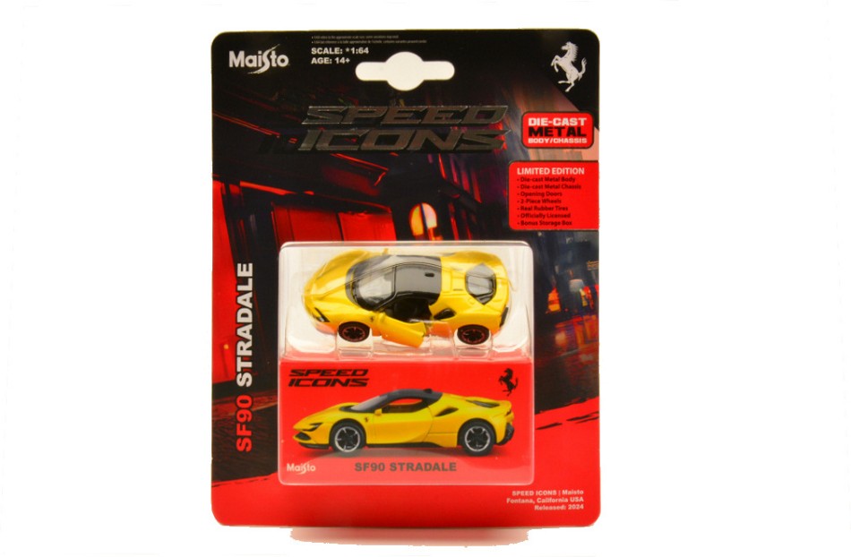 Maisto - FERRARI SF90 STRADALE YELLOW 1:64 - Cod. MI15703Y