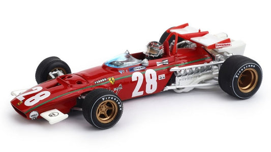 Brumm - FERRARI 312 B IGNAZIO GIUNTI 1970 N.28 4th BELGIUM GP W/PILOTE 1:43 - Cod. BM0444BCH