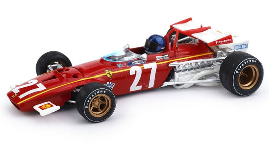 Brumm - FERRARI 312 B J.ICKX 1970 N.27 8th BELGIUM GP W/PILOTE 1:43 - Cod. BM0444CH