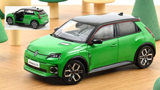 Norev - RENAULT 5 E-TECH 100% ELECTRIC 2024 POP GREEN-BLACK 1:18 - Cod. NV185502
