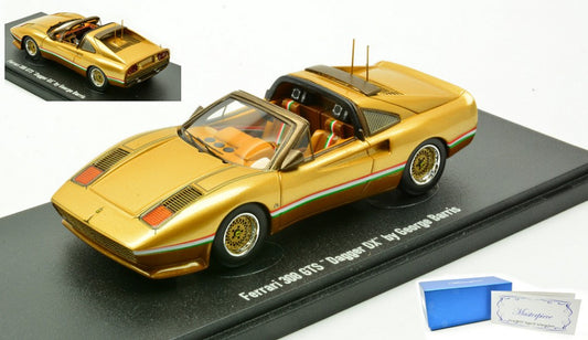 Autocult - FERRARI 308 GTS SPIDER 1978 GOLD GEORGE BARRIS CAR "MASTERPIECE"1:43 - Cod. ATC90322