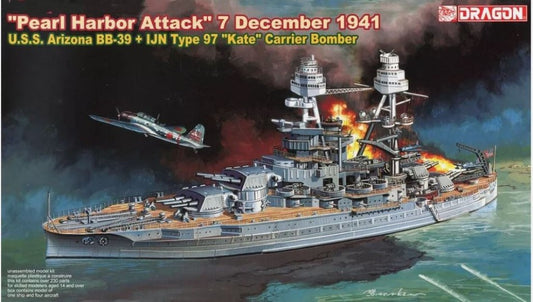 Dragon - U.S.S. ARIZONA BB-39 PEARL HARBOR ATTACK W/TYPE 97 "KATE" KIT 1:700 - Cod. D7127